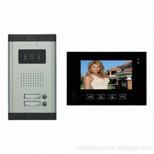 Video Door Phone with IR Night Vision Outdoor Camera and 7-inch TFT Indoor Monitor